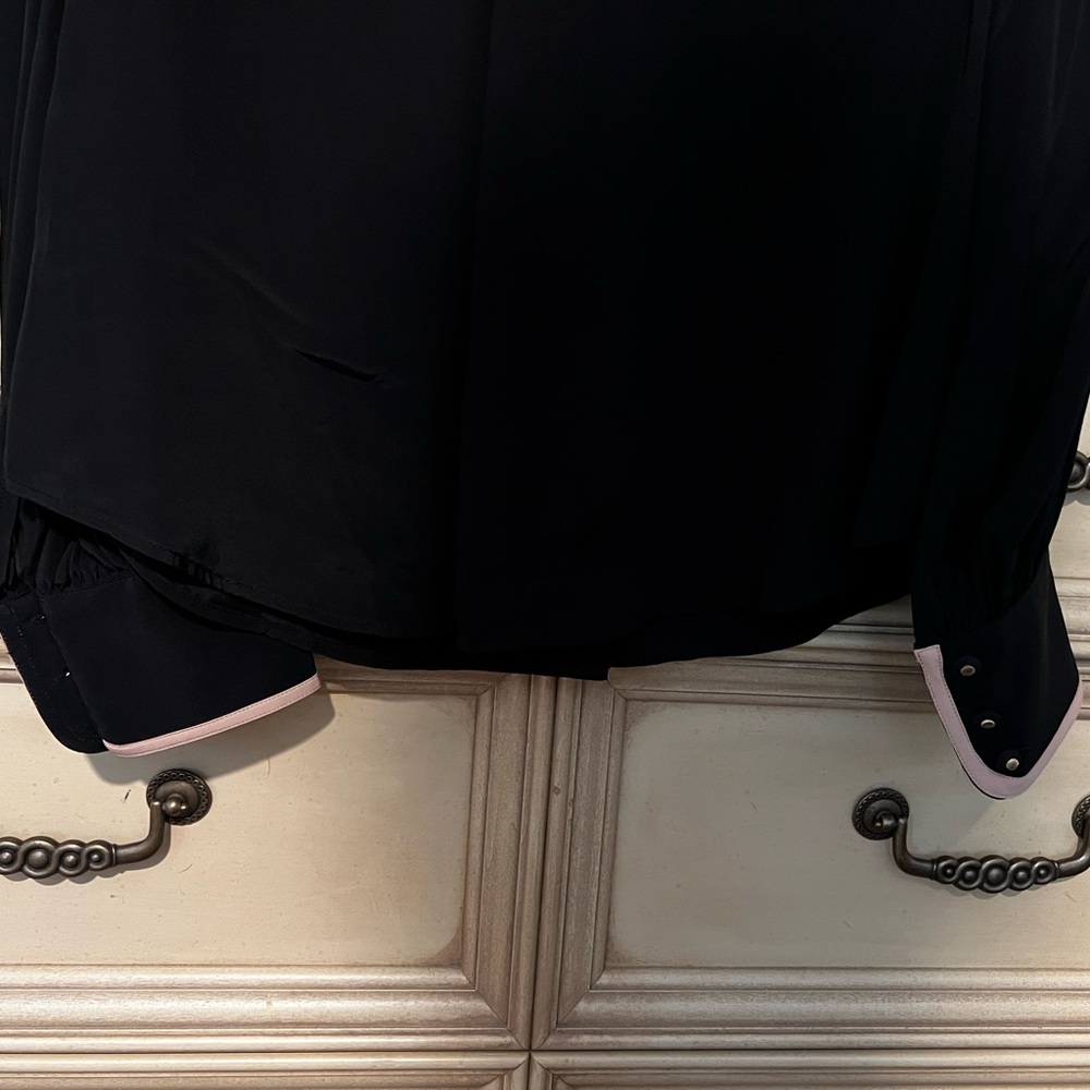 ZIMMERMANN Black and Tan Bow Printed Crepe De Chine Blouse NWT - Picture 13 of 15